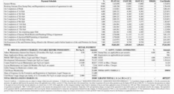 Godrej Vanantara Apartment Price Sheet, Cost Sheet, Cost Break Up, Payment Schedule, Price Breakup, Best Offer Price, Best Price, All Inclusive Price, Bank approvals, Payment Schemes, launch Offer Price, Prelaunch Offer Price, Final Price by Godrej Properties located at Bannerghatta Road, Bangalore Karnataka